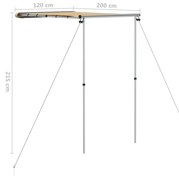 Тента за кемпер и каравана, 1,2x2x2,15 м, бежова