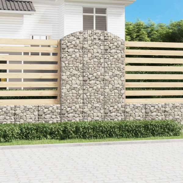 Дъговидна габионна кошница 150x30x220/240 см поцинковано желязо