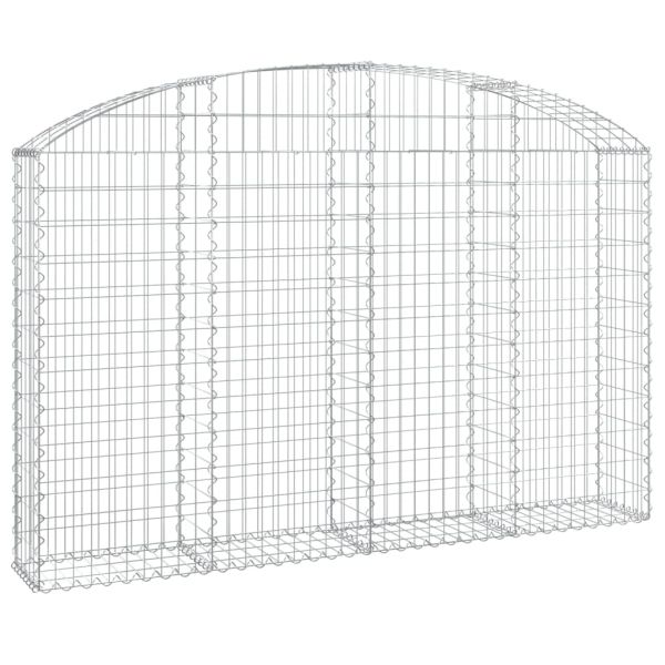 Дъговидна габионна кошница 200x30x120/140 см поцинковано желязо