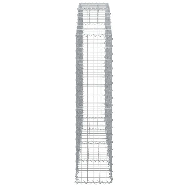 Дъговидна габионна кошница 200x30x120/140 см поцинковано желязо