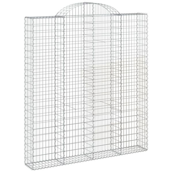 Дъговидна габионна кошница 200x30x220/240 см поцинковано желязо