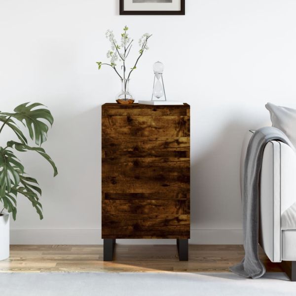 Бюфет опушен дъб 40x35x70 см инженерно дърво