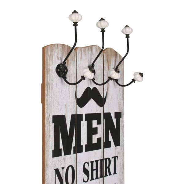Закачалка за дрехи с 6 куки, 120х40 см, "MEN LADIES"