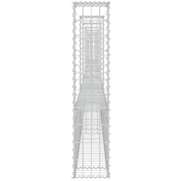 U-образна габионна кошница с 8 стълба, желязо, 860x20x100 см