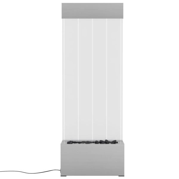 Водна колона с мехурчета с RGB LED, стомана и акрил, 110 см