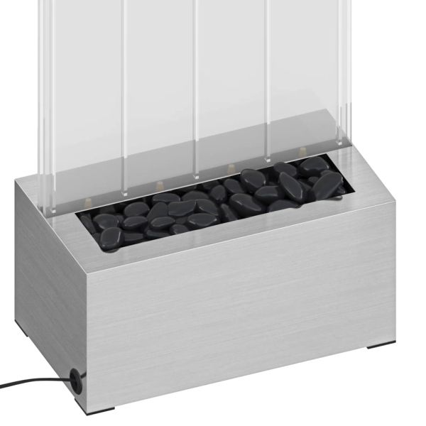 Водна колона с мехурчета с RGB LED, стомана и акрил, 110 см