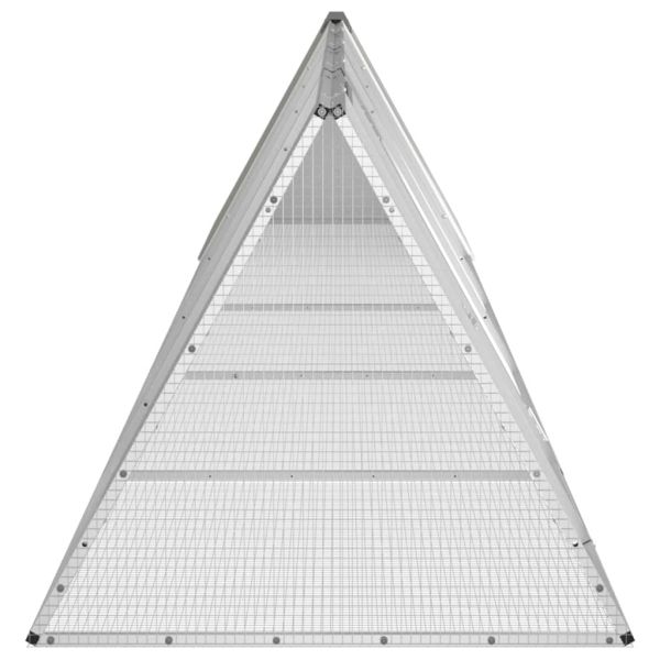 Клетка за зайци сива 504,5x80,5x71 см поцинкована стомана