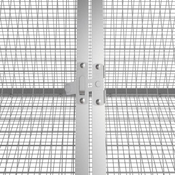Клетка за зайци сива 504,5x80,5x71 см поцинкована стомана