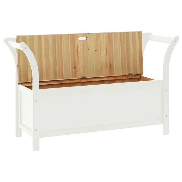 Пейка бяла 107x45x75,5 см масивна ела
