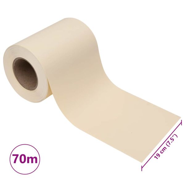 Градински параван за уединение, PVC, 70x0,19 м, кремав