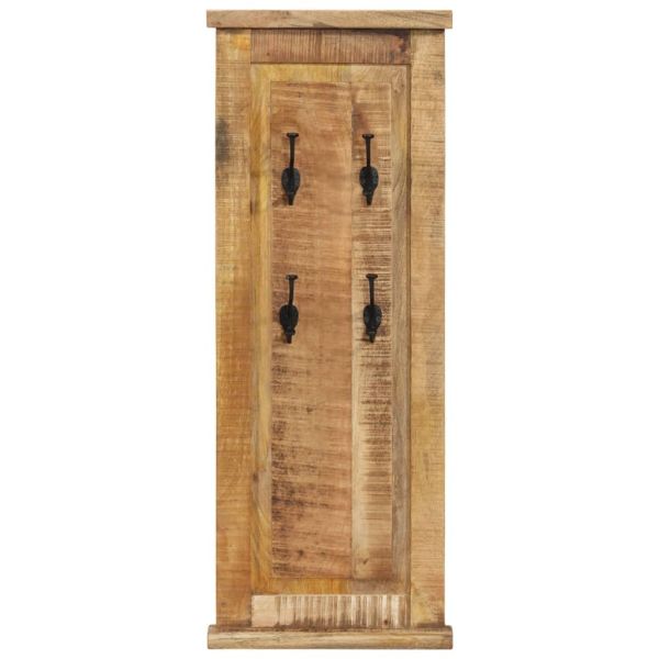 Закачалки за дрехи, 2 бр, мангово дърво масив, 38x100 см