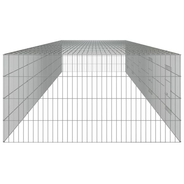 Клетка за зайци, 5 панела, 541x109x54 см, поцинковано желязо