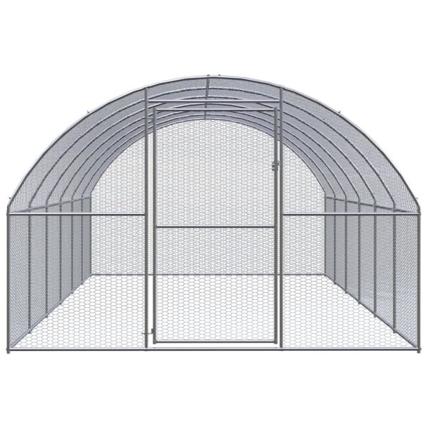 Птичарник на открито, 3x6x2 м, поцинкована стомана