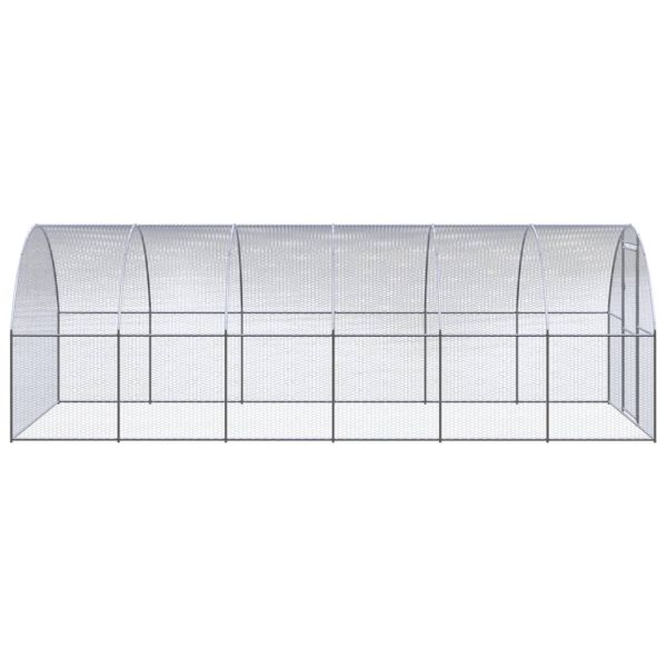 Птичарник на открито, 3x6x2 м, поцинкована стомана