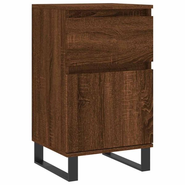 Бюфети 2 бр кафяв дъб 40x35x70 см инженерно дърво