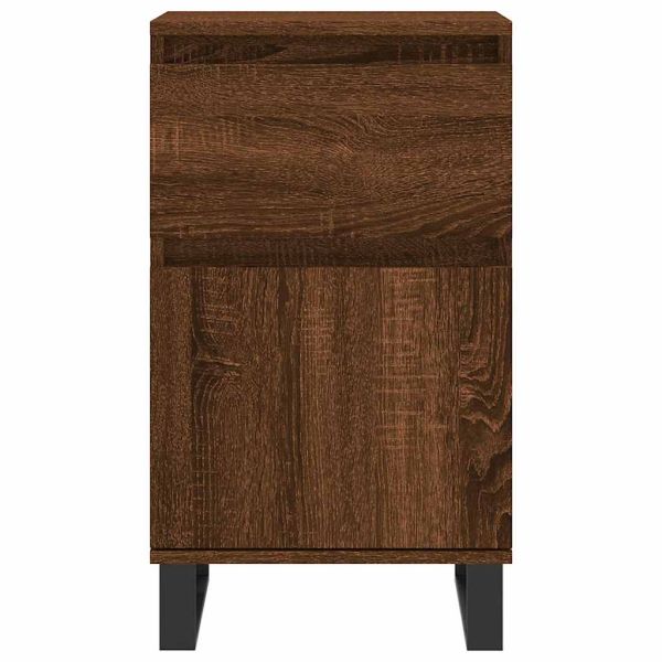 Бюфети 2 бр кафяв дъб 40x35x70 см инженерно дърво