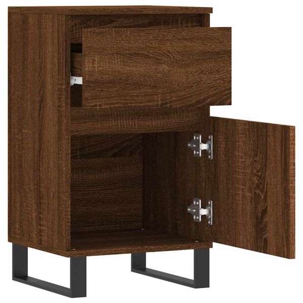 Бюфети 2 бр кафяв дъб 40x35x70 см инженерно дърво