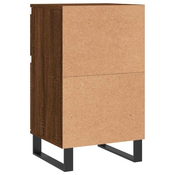 Бюфети 2 бр кафяв дъб 40x35x70 см инженерно дърво