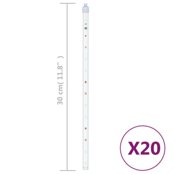 Светещи метеори 20 бр 30 см цветни 480 LED закрито/открито