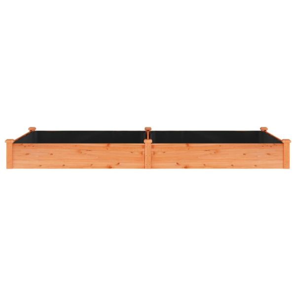 Градинска повдигната леха с вложка кафяв 240x120x25см ела масив