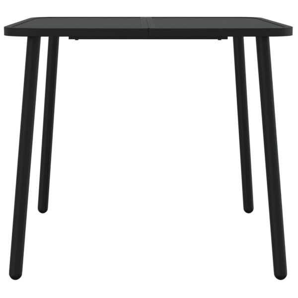 Градинска маса антрацит 80x80x71 cм стомана