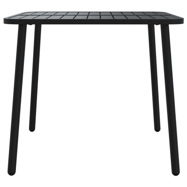 Градинска маса антрацит 80x80x71 cм стомана