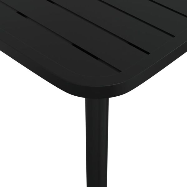 Градинска маса антрацит 80x80x71 cм стомана