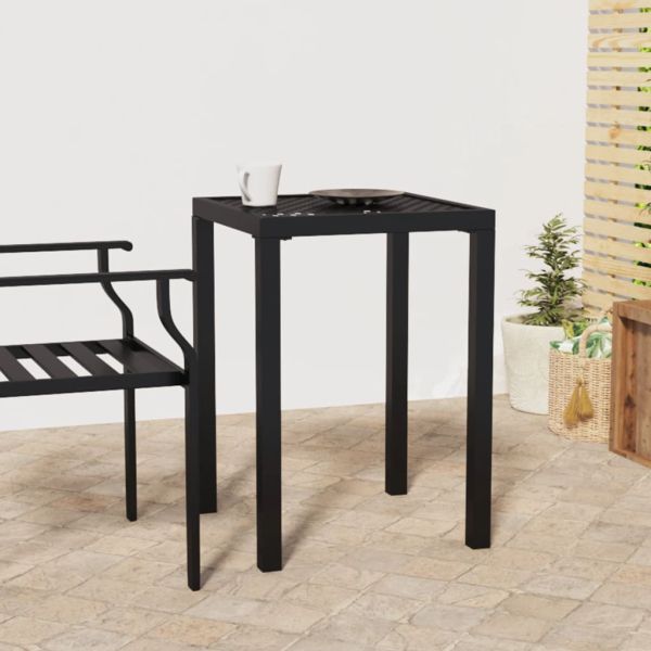 Градинска маса антрацит 50x50x72 cм стомана