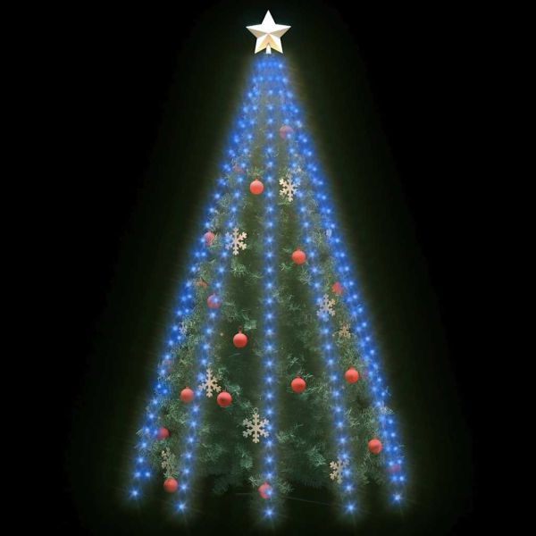 Коледни лампички за елха тип мрежа, 300 LED, сини, 300 см