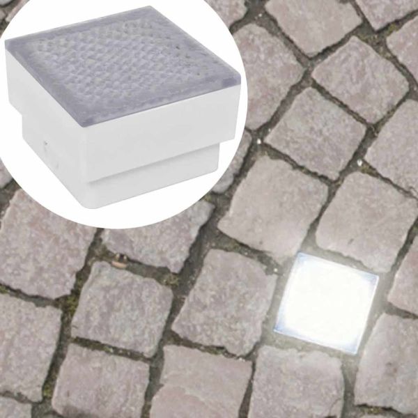 LED осветителни тела за вграждане в земя, 12 бр, 100x100x68 мм