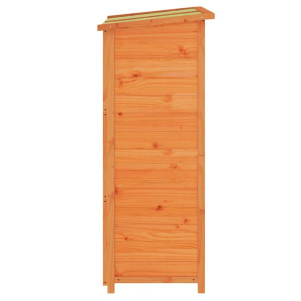 Градинска барака за инструменти кафява 83x57x140 см бор масив