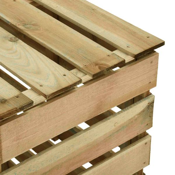 Градински ламелни компостери 2 бр 80x50x100 см импрегниран бор