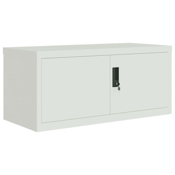 Шкаф за папки светлосив 90x40x110 см стомана