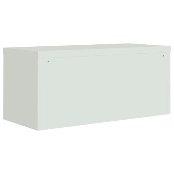 Шкаф за папки светлосив 90x40x110 см стомана