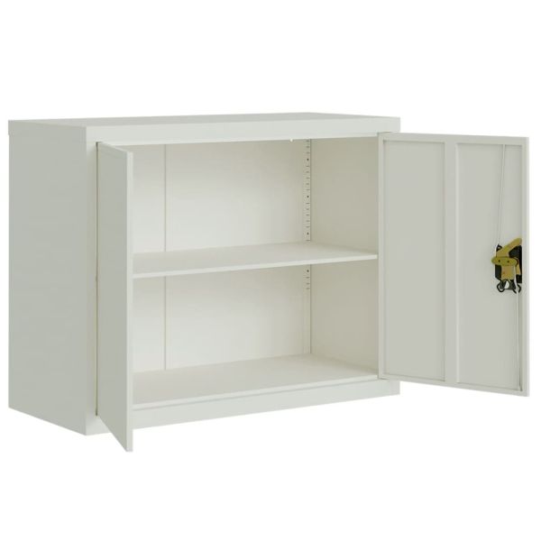 Шкаф за папки светлосив 90x40x110 см стомана