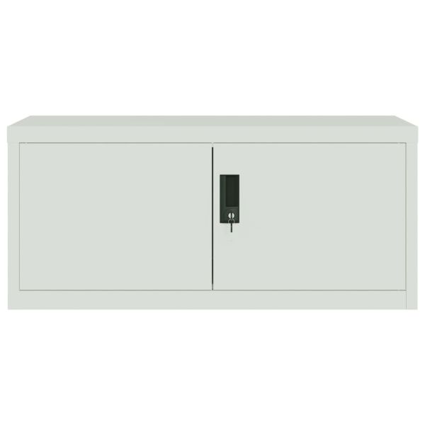 Шкаф за папки светлосив 90x40x240 см стомана