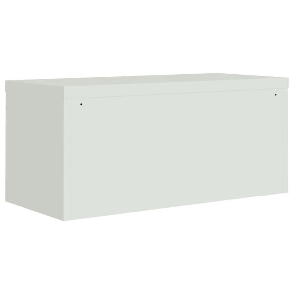 Шкаф за папки светлосив 90x40x240 см стомана