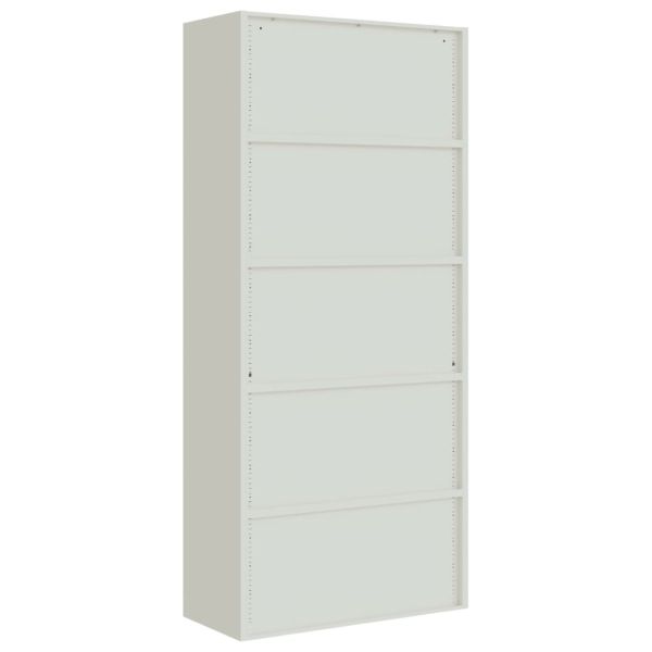 Шкаф за папки светлосив 90x40x240 см стомана