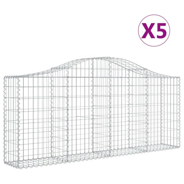 Габионни кошници арка 5 бр 200x30x80/100 см поцинковано желязо