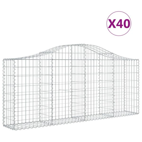 Габионни кошници арка 40 бр 200x30x80/100 см поцинковано желязо