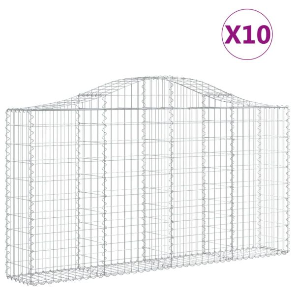 Габионни кошници арка 10 бр 200x30x100/120см поцинковано желязо