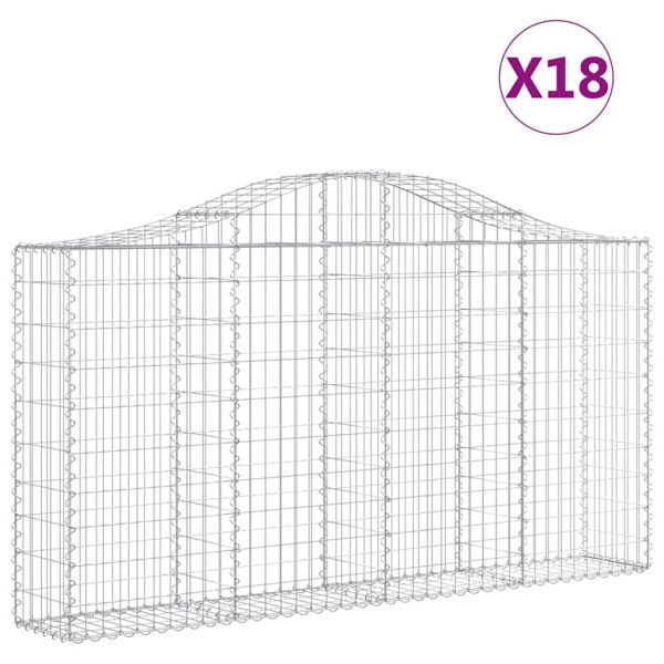 Габионни кошници арка 18 бр 200x30x100/120см поцинковано желязо