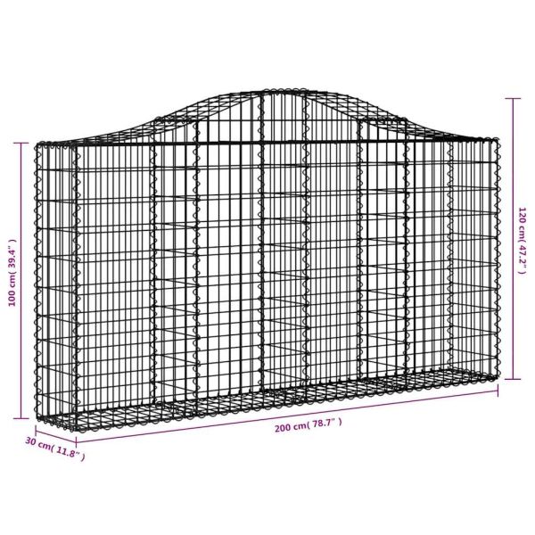 Габионни кошници арка 18 бр 200x30x100/120см поцинковано желязо