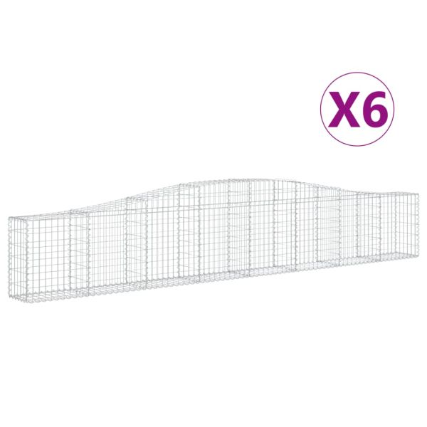 Габионни кошници арка 6 бр 400x30x60/80 см поцинковано желязо