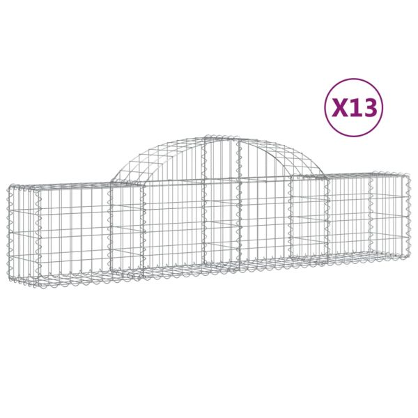 Габионни кошници арка 13 бр 200x30x40/60 см поцинковано желязо
