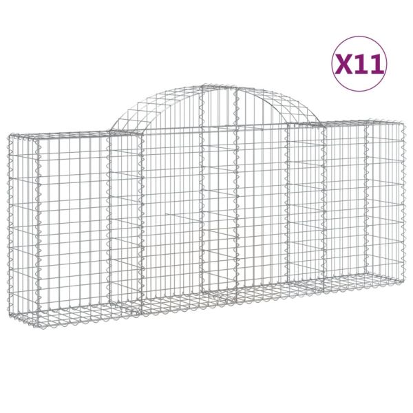Габионни кошници арка 11 бр 200x30x80/100 см поцинковано желязо