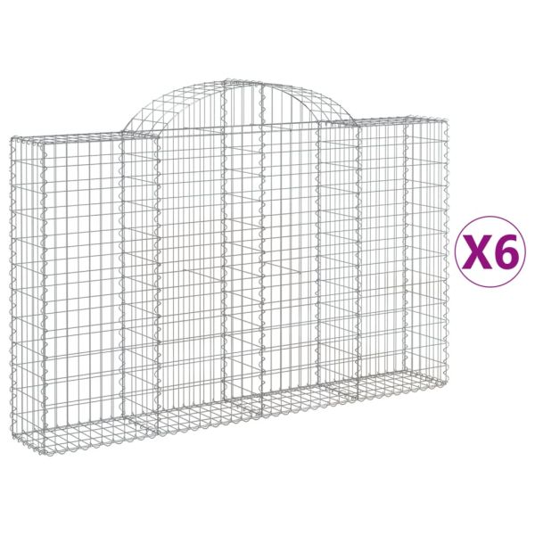 Габионни кошници арка 6 бр 200x30x120/140см поцинковано желязо