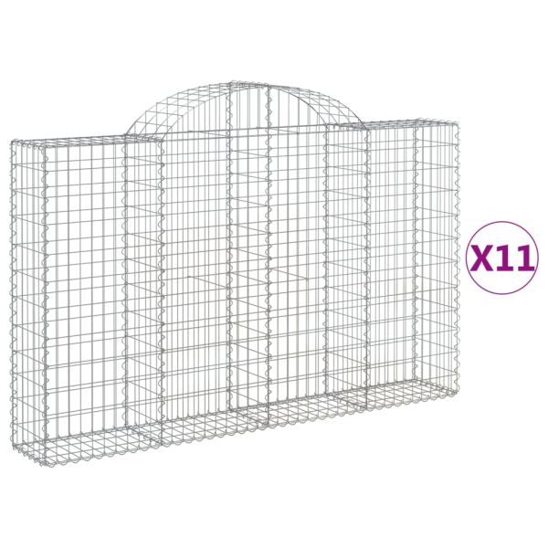 Габионни кошници арка 11 бр 200x30x120/140см поцинковано желязо