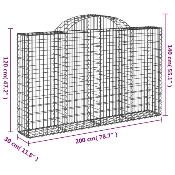 Габионни кошници арка 13 бр 200x30x120/140см поцинковано желязо