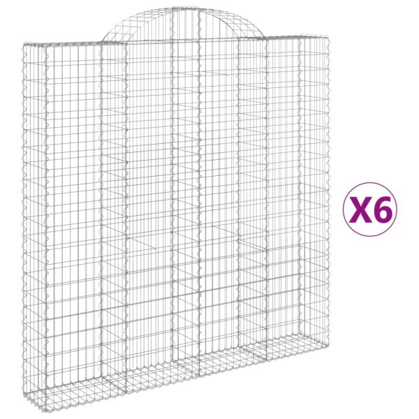 Габионни кошници арка 6 бр 200x30x200/220 см поцинковано желязо